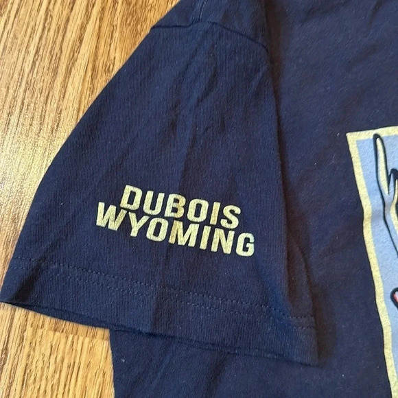 Jackalope dubois Wyoming tultex size small navy blue t-shirt short sleeve - Picture 3 of 5